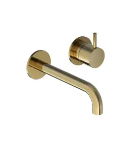 Hotbath Cobber Bateria umywalkowa podtynkowa 180 mm - element zewnętrzny Brushed Brass PVD CB105-18.BBP