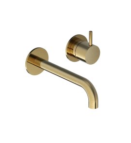 Hotbath Cobber Bateria umywalkowa podtynkowa 250 mm - element zewnętrzny Brushed Brass PVD CB105-25.BBP