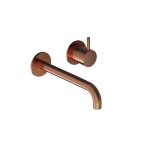Hotbath Cobber Bateria umywalkowa podtynkowa 250 mm - element zewnętrzny Brushed Copper PVD CB105-25.BCP