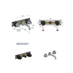 Hotbath Cobber Bateria umywalkowa podtynkowa 180 mm - element zewnętrzny Matt Black PVD CB105T-18.MBP