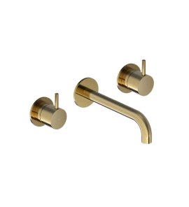 Hotbath Cobber Bateria umywalkowa podtynkowa 180 mm - element zewnętrzny Brushed Brass CB105T-18.BB