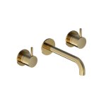 Hotbath Cobber Bateria umywalkowa podtynkowa 180 mm - element zewnętrzny Brushed Brass CB105T-18.BB