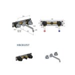 Hotbath Cobber Bateria umywalkowa podtynkowa 250 mm - element zewnętrzny Matt Black PVD CB105T-25.MBP