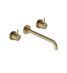 Hotbath Cobber Bateria umywalkowa podtynkowa 250 mm - element zewnętrzny Brushed Brass CB105T-25.BB