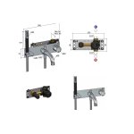 Hotbath Cobber Bateria wannowa podtynkowa z wylewką i słuchawką prysznicową 2-drożna - element zewnętrzny Brushed Nickel CB127.GN