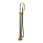 Hotbath Cobber Bateria wannowa z zestawem prysznicowym wolnostojąca Brushed Brass CB187.BB