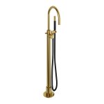 Hotbath Cobber Bateria wannowa z zestawem prysznicowym wolnostojąca Brushed Brass PVD CB187.BBP