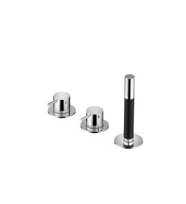 Hotbath Cobber Bateria wannowa 3-otworowa ze słuchawką prysznicową Chrome CB175.CR