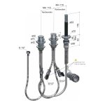 Hotbath Cobber Bateria wannowa 3-otworowa ze słuchawką prysznicową Chrome CB175.CR