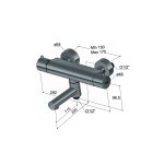 Hotbath Cobber Bateria wannowo-natryskowa ścienna Brushed Brass PVD B020.BBP