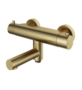 Hotbath Cobber Bateria wannowo-natryskowa ścienna Brushed Brass B020.BB