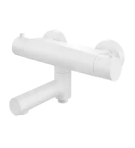 Hotbath Cobber Bateria wannowo-natryskowa ścienna Matt White B020.WH