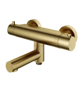 Hotbath Cobber Bateria wannowo-natryskowa ścienna Brushed Brass PVD B020.BBP