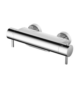 Hotbath Cobber Bateria wannowa termostatyczna ścienna z przełącznikiem i strumieniem wodospadu Chrome B021.CR
