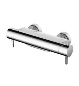 Hotbath Cobber Bateria wannowa termostatyczna ścienna z przełącznikiem i strumieniem wodospadu Chrome B021.CR