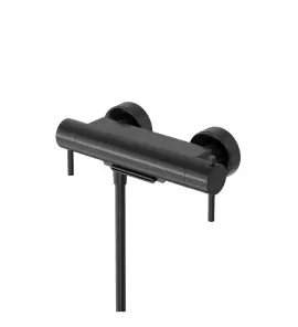 Hotbath Cobber Bateria wannowa termostatyczna ścienna z przełącznikiem i strumieniem wodospadu Matt Black PVD B021.MBP