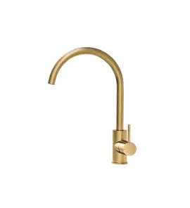 Hotbath Cobber Bateria zlewozmywakowa jednouchwytowa Brushed Brass CB040.BB