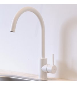 Hotbath Cobber Bateria zlewozmywakowa jednouchwytowa Matt White CB040.WH