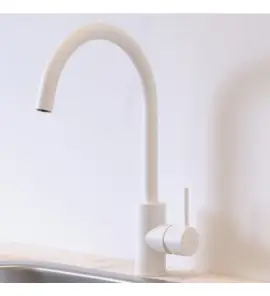 Hotbath Cobber Bateria zlewozmywakowa jednouchwytowa Matt White CB040.WH