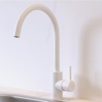 Hotbath Cobber Bateria zlewozmywakowa jednouchwytowa Matt White CB040.WH