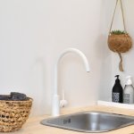 Hotbath Cobber Bateria zlewozmywakowa jednouchwytowa Matt White CB040.WH