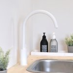 Hotbath Cobber Bateria zlewozmywakowa jednouchwytowa Matt White CB040.WH