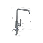 Hotbath Cobber Bateria zlewozmywakowa jednouchwytowa Aged Iron CB041.AI