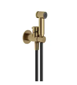 Hotbath Cobber Bidetka z uchwytem ściennym i zaworem - element zewnętrzny Brushed Brass KHDS3.BB
