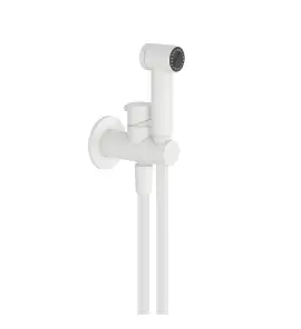 Hotbath Cobber Bidetka z uchwytem ściennym i zaworem - element zewnętrzny Matt White KHDS3.WH