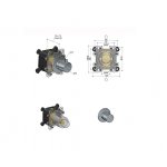 Hotbath Cobber Element podtynkowy zaworu podtynkowa HBCB7068
