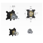 Hotbath Cobber Element podtynkowy rozdzielacza 2-drożnego HBCB7080