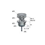 Hotbath Cobber Korek umywalkowy Chrome P708.CR