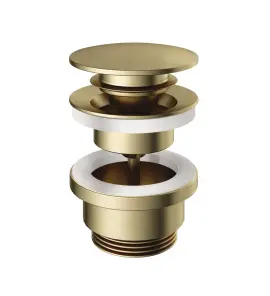Hotbath Cobber Korek umywalkowy typu klik klak Brushed Brass P710.BB