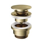 Hotbath Cobber Korek umywalkowy typu klik klak Brushed Brass P710.BB