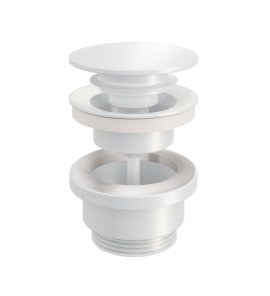 Hotbath Cobber Korek umywalkowy typu klik klak Matt White P710.WH