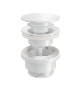 Hotbath Cobber Korek umywalkowy typu klik klak Matt White P710.WH