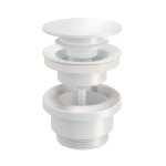 Hotbath Cobber Korek umywalkowy typu klik klak Matt White P710.WH