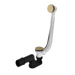 Hotbath Cobber Odpływ wannowy z przelewem Brushed Brass P032.BB