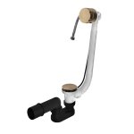 Hotbath Cobber Odpływ wannowy z przelewem i systemem napełniania przez przelew Aged Brass P033.AB