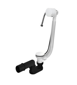 Hotbath Cobber Odpływ wannowy z przelewem i systemem napełniania przez przelew Matt White P033.WH