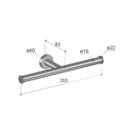 Hotbath Cobber Podwójny ścienna uchwyt na papier Brushed Brass CBA05.BB