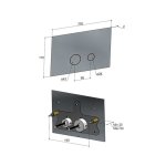 Hotbath Cobber Przycisk uruchamiający do spłuczek z mocowaniem magnetycznym Brushed Copper PVD CBA321.BCP