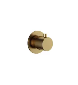 Hotbath Cobber Rozdzielacz 2-drożny - element zewnętrzny Brushed Brass CB7080.BB
