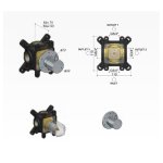 Hotbath Cobber Rozdzielacz 3-drożny - element zewnętrzny Brushed Nickel CB7083.GN