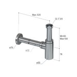 Hotbath Cobber Syfon umywalkowy Aged Brass P035.AB