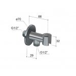 Hotbath Cobber Uchwyt na słuchawkę prysznicową z przyłączem Brushed nickel M515.GN