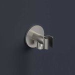 Hotbath Cobber Uchwyt na słuchawkę prysznicową z przyłączem Brushed Nickel M515.GN