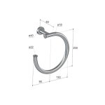 Hotbath Cobber Wieszak na ręcznik owalny Aged Iron CBA08.AI