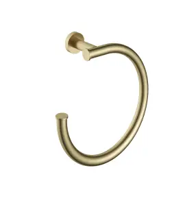 Hotbath Cobber Wieszak na ręcznik owalny Brushed Brass CBA08.BB