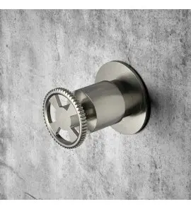 Hotbath Cobber@work Rozdzielacz podtynkowy 2-drożny element zewnętrzny Brushed nickel CW7080.GN